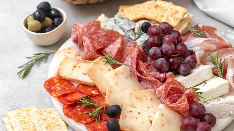 Cheese and antipasti charcuterie platter